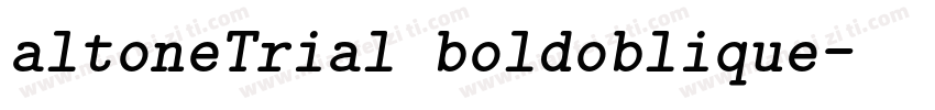 altoneTrial boldoblique字体转换